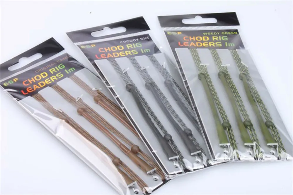 ESP Návazec Chod Rig Leaders 1m Weedy Green Vrácení Zdarma