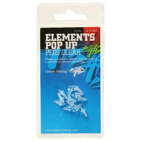 Výhodná Nabídka GIANTS FISHING Držák nástrahy Elements Pop-Up Pegs Clear,10ks