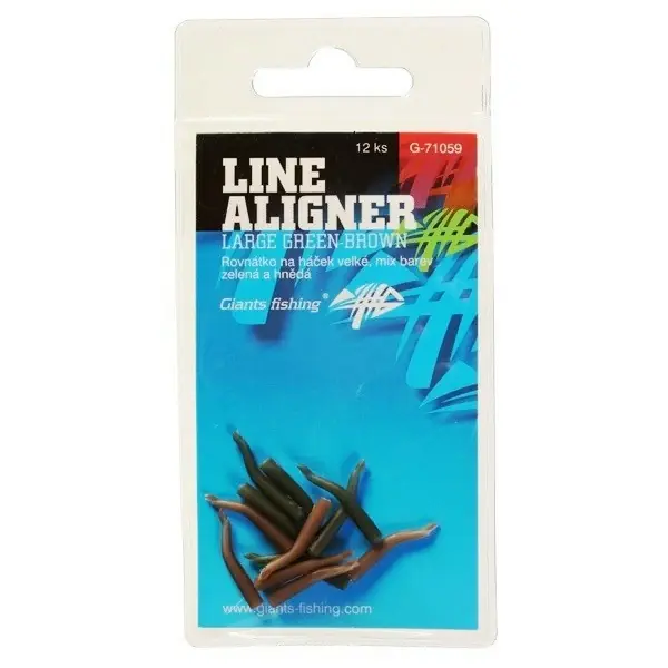 Cenový Hit GIANTS FISHING Rovnátka na háček Line Aligner-Small Green-Brown/12pc