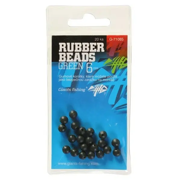 Sleva GIANTS FISHING Gumové kuličky Rubber Beads Transparent Green 3mm,20ks