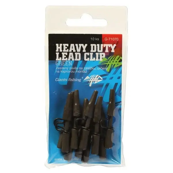 Oblíbený GIANTS FISHING Boční závěs kovový Heavy Duty Lead Clip Green, 10ks