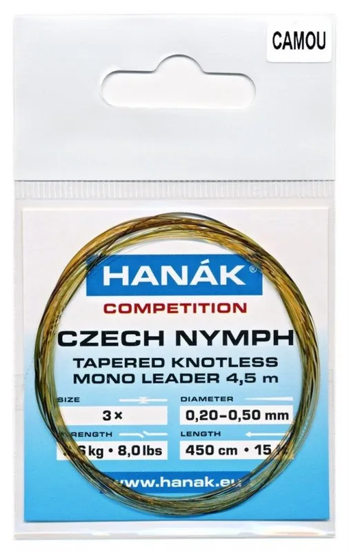 HANÁK Competition Czech Nymph monofilní ujímaný 4,5 m Akční Cena