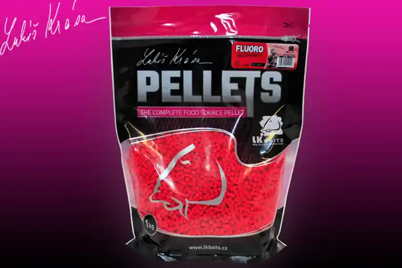 LK Baits Fluoro Pellets Wild Strawberry 1kg, 4mm Tovární Cena