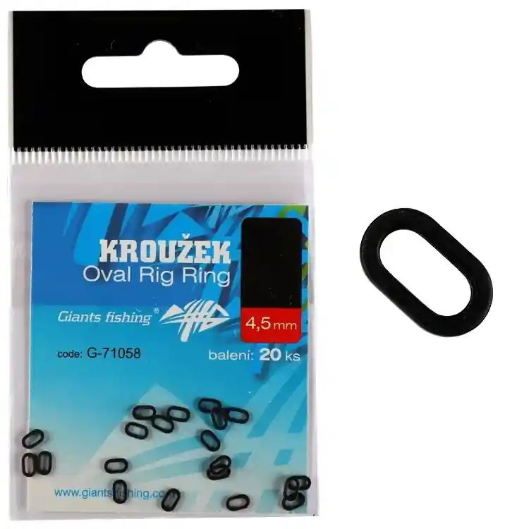 Hit Sezóny GIANTS FISHING Kroužek Oval Rig Ring 4.5mm/20ks VÝPRODEJ