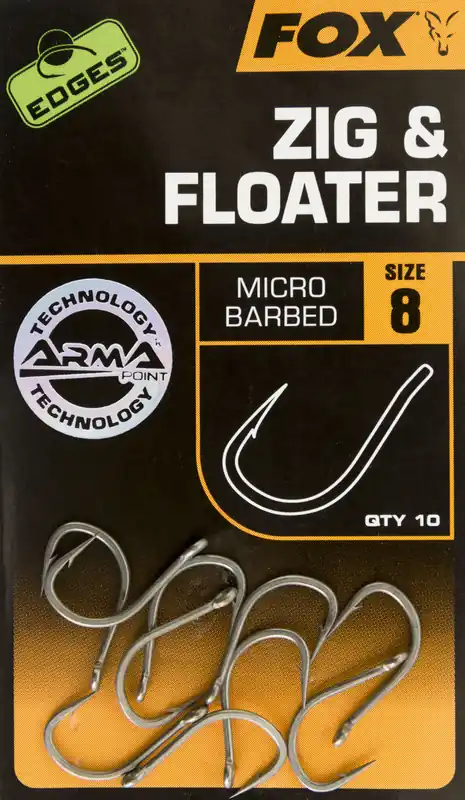 Akční Cena Fox háčky Edges Zig & Floater Hooks ( bez protihrotu )