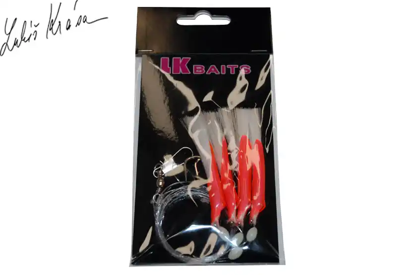 LK Baits Návazec na moře 3/0 0,60/0,45mm červeno-bílý Omezená Nabídka