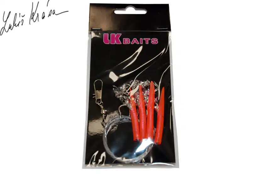 LK Baits Návazec na moře 1/0 0,60/0,45mm červeno-stříbrný Akční Nabídka