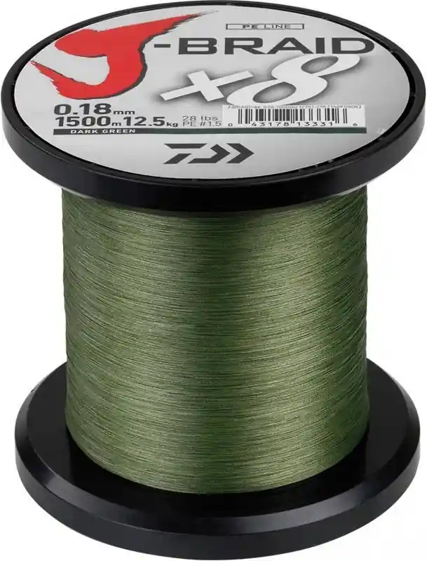 Super Cena DAIWA J-Braid X8 Tm. zelená