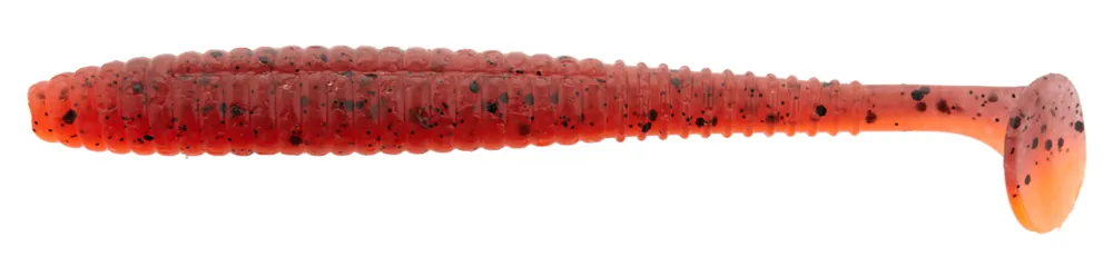 Dokud Zásoby Vydrží LUCKY JOHN S-SHAD TAIL 3,8" 5ks T48 Red Fire Tiger