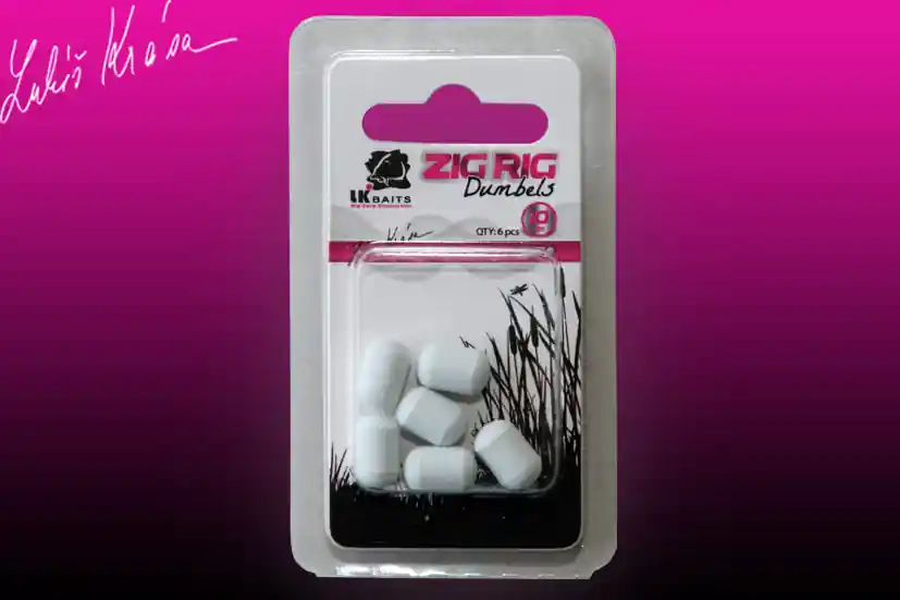 LK Baits ZIG RIG Dumbels Pop–Up – White Originální