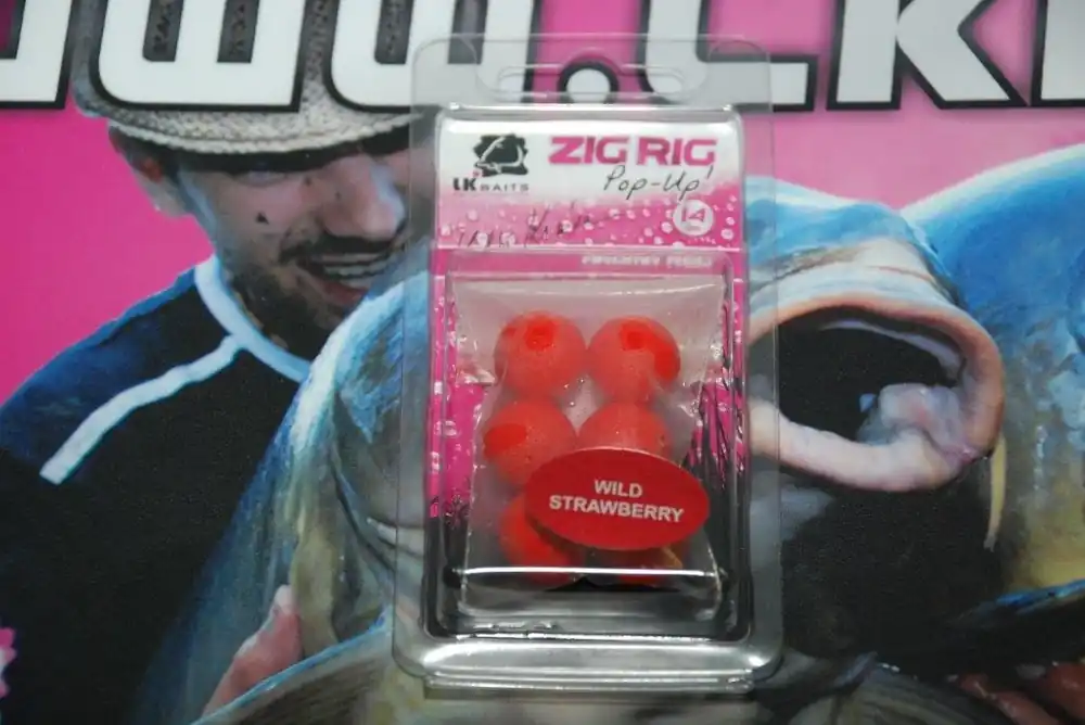 LK Baits ZIG RIG Pop–Up 14 mm – Wild Strawberry Nejprodávanější