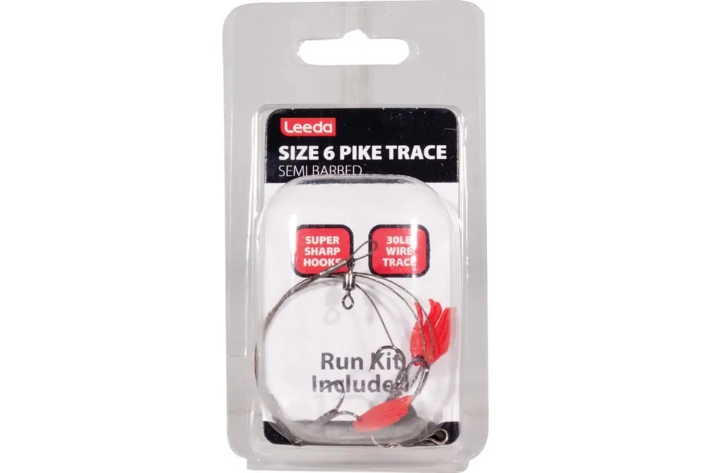Autentický LEEDA Dravcový systémek Pike Trace Semi-Barbed vel.6