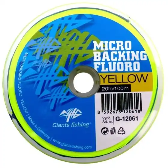 Ověřený GIANTS FISHING Micro Backing Fluoro-Yellow 20lb/100m
