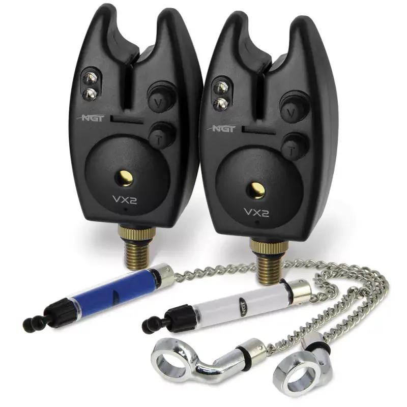 NGT 2x Hlásič Bite Alarm VX2 + 2x Řetízkový Swinger + 2x baterky ZDARMA!!! Nejprodávanější