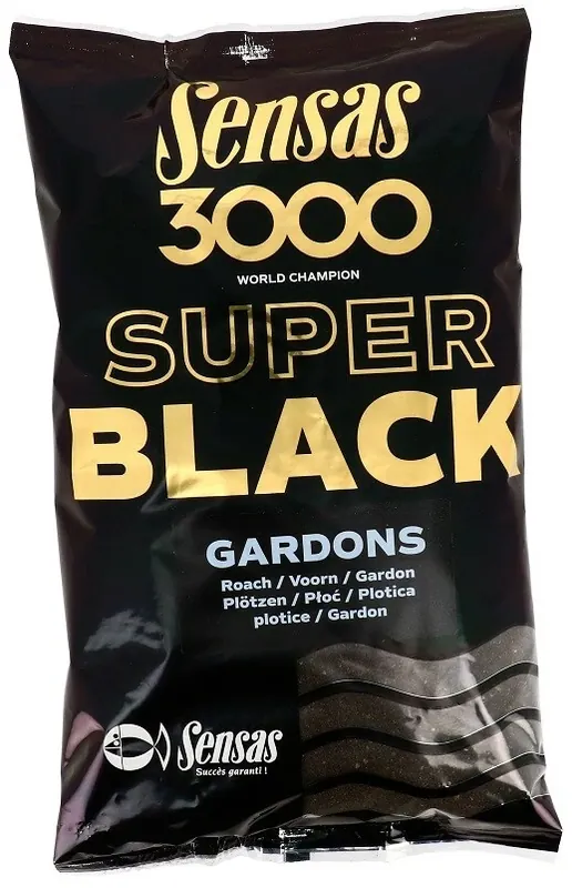 Ověřený SENSAS Krmení 3000 Super Black (Plotice-černý) 1kg