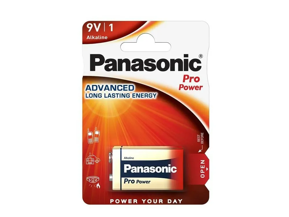 Poslední Šance Panasonic baterie 6LF22PPG/1BP Pro Power (6LR61) - alkaline 9V