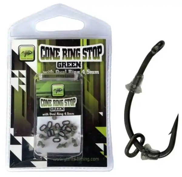 Akční Cena GIANTS FISHING Slídová zarážka s kroužkem Cone Ring Stop Translucent Green with