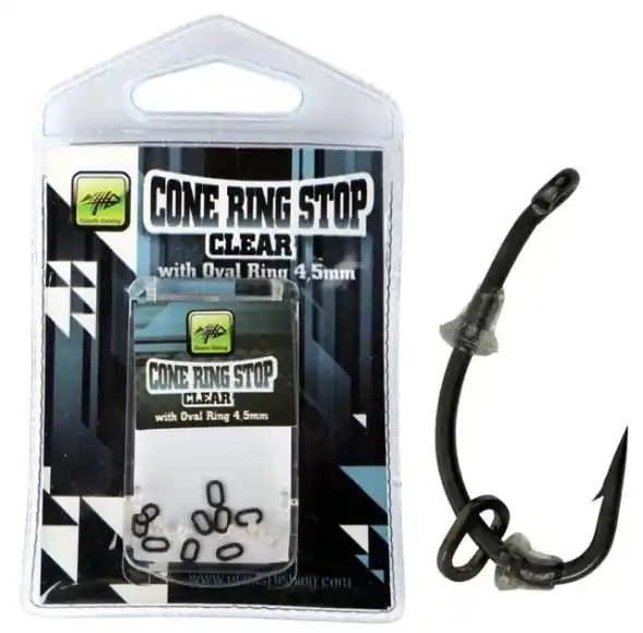 Rychlé Dodání GIANTS FISHING Slídová zarážka s kroužkem Cone Ring Stop Clear with Oval Ring 4