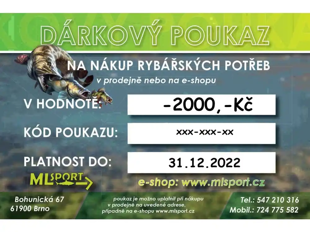 Dárkový poukaz 2000,-Kč Kup Teď