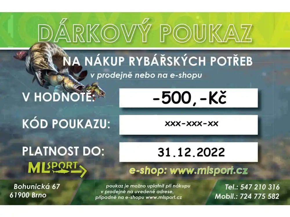 Originální Dárkový poukaz 500,-Kč