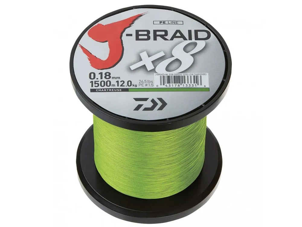 Daiwa J-Braid X8 chart Získejte slevu -5% za registraci v e-shopu Hit Sezóny