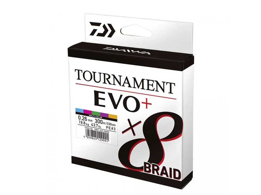 Rychlé Dodání Daiwa Tournament 8-Braid EVO+ Multicolor