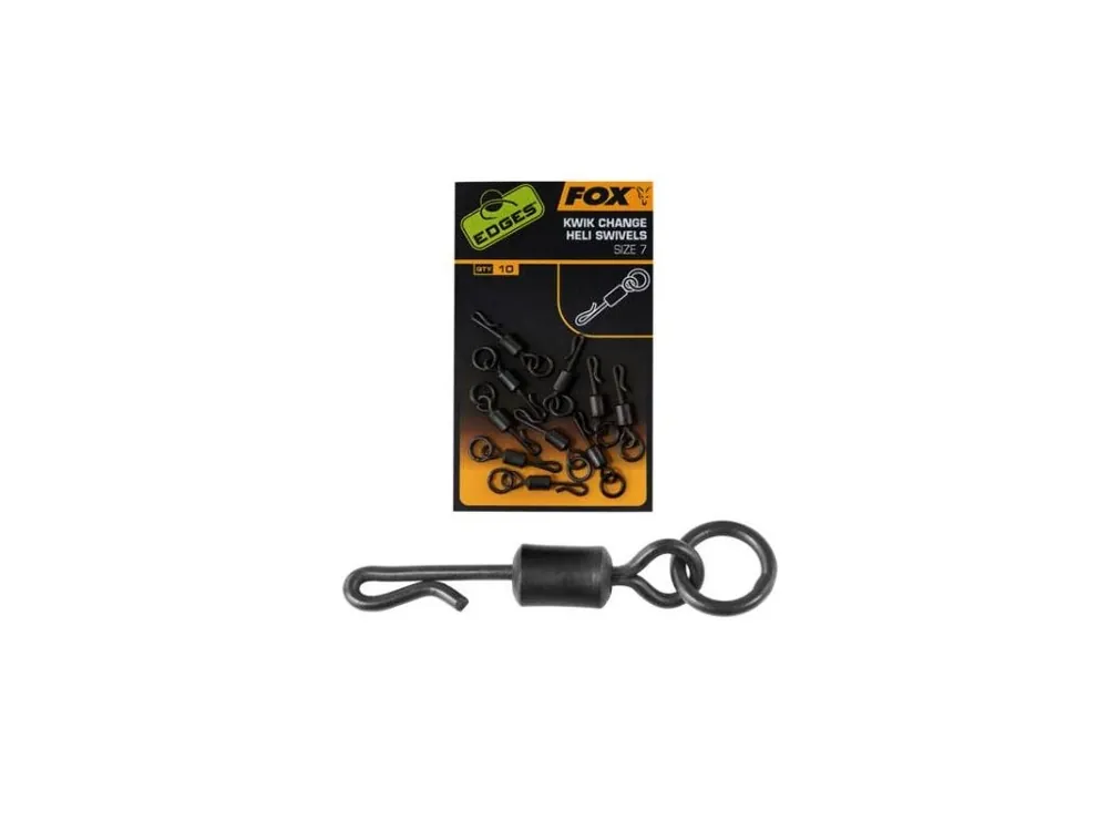 Víkendová Akce Fox Rychlovýměnný obratlík Edges Kwik Change Heli Swivels Získejte slevu -5% za registraci v e-shopu