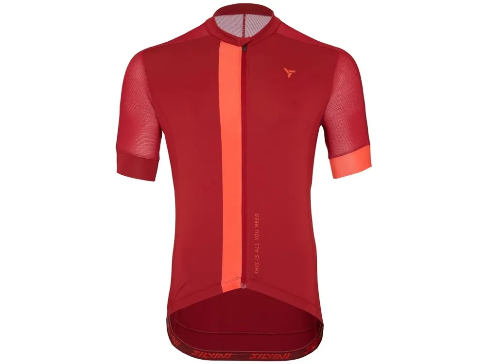 Značkový Cyklistická pánský dres Silvini Carno MD2226 merlot/ruby