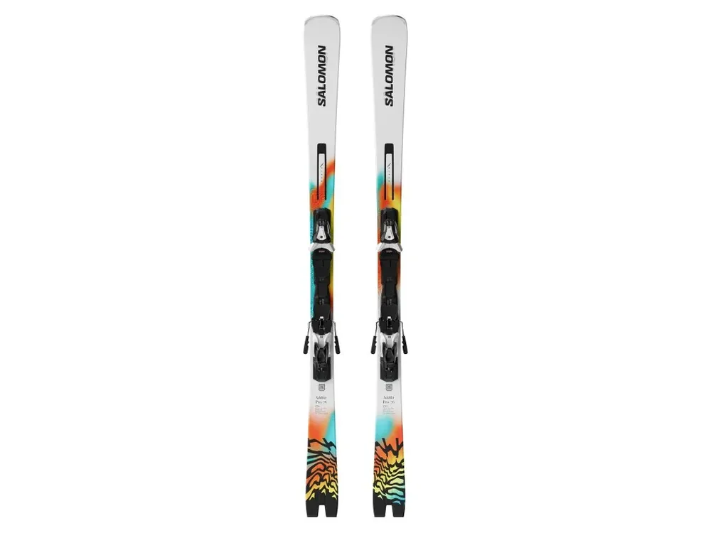 Nová Kolekce Salomon E Addikt Pro 76 + MI12 GW White/Black/Yellow 25/26
