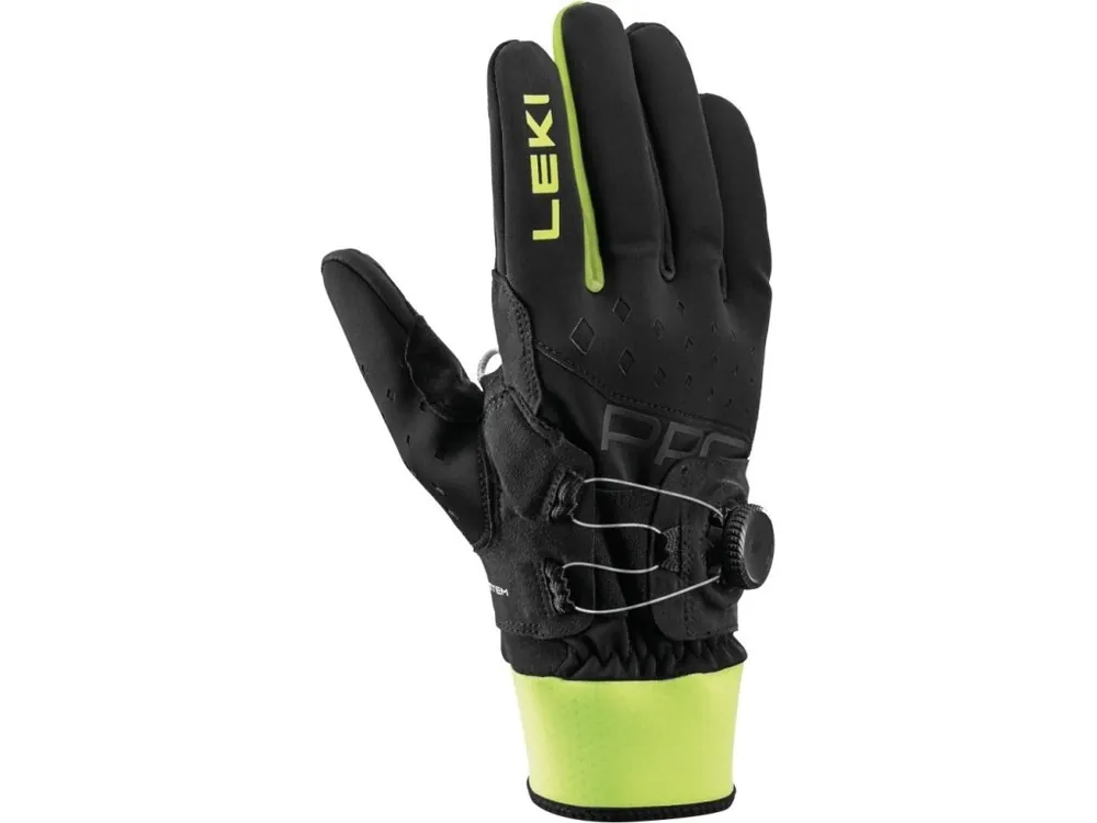 Top Prodej Běžecké rukavice Leki PRC Boa Shark black/neon yellow 25/26
