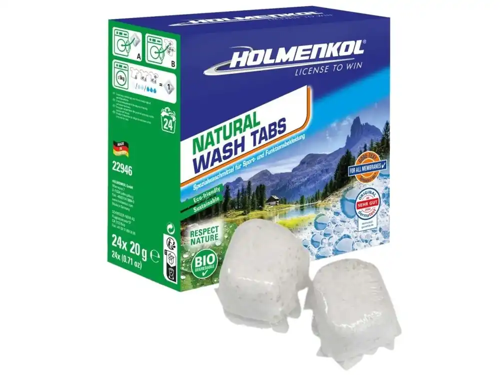 Autentický Holmenkol prací tablety pro sportovní oblečení 24ks