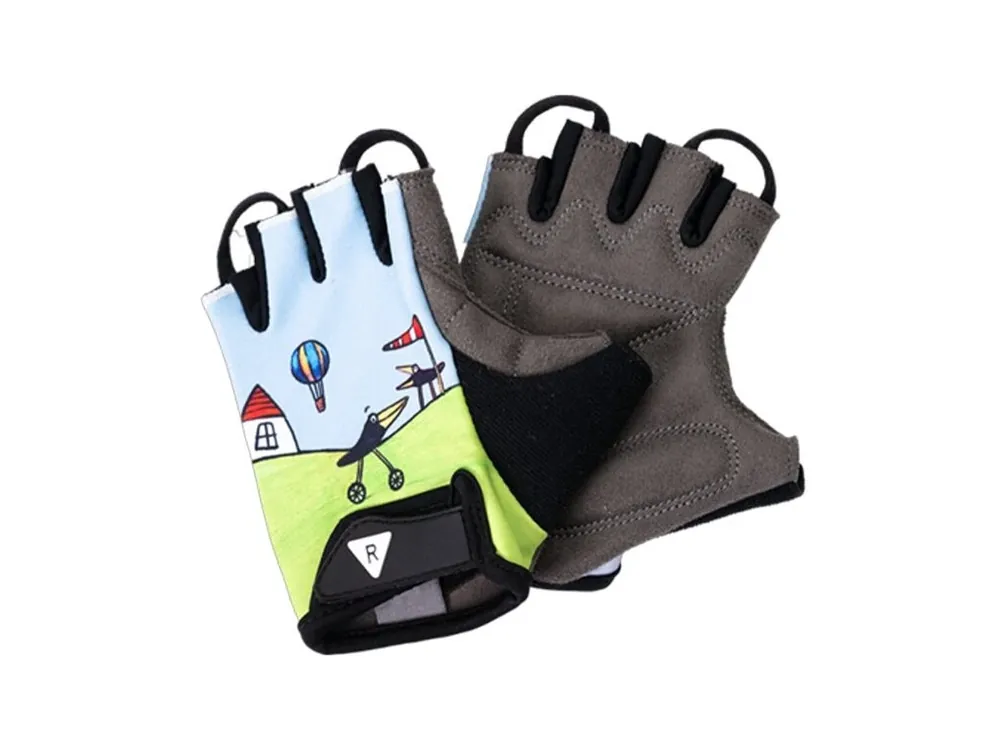 Must-Have Cyklistické rukavice Rascal kluk modrá/zelená