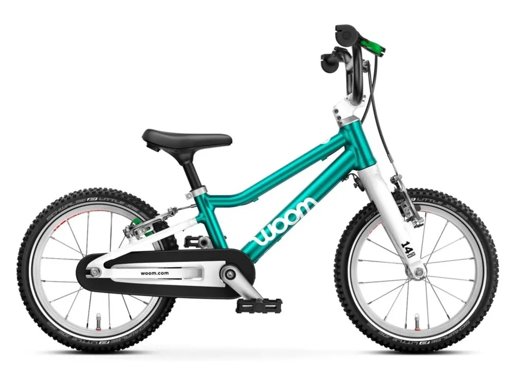 Dětské kolo Woom Go 2 14" Metallic Turquoise 2026 Horká Nabídka