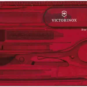 Dokud Zásoby Vydrží Multifunkční nástroj VICTORINOX SWISS CARD 0.7100.T RUBY TRANSL.