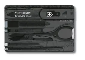 Multifunkční nástroj VICTORINOX SWISS CARD 0.7133.T3 ONYX TRANSL. Nejprodávanější