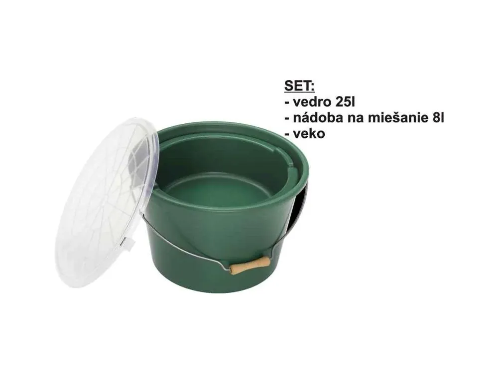 Sleva Sports Kbelík na krmení 25L + miska + víko