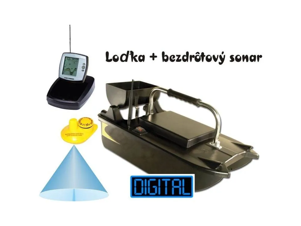 Objednat Nyní SPORTS levná zavážecí loďka Bait Liner a bezdrátový sonar