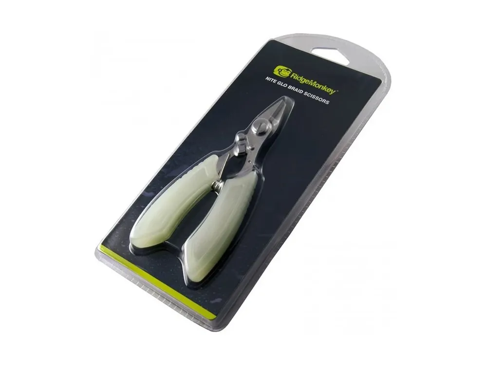 RidgeMonkey Nite Glow Brait Scissors - svítící nůžky na bižuterii Aktuální