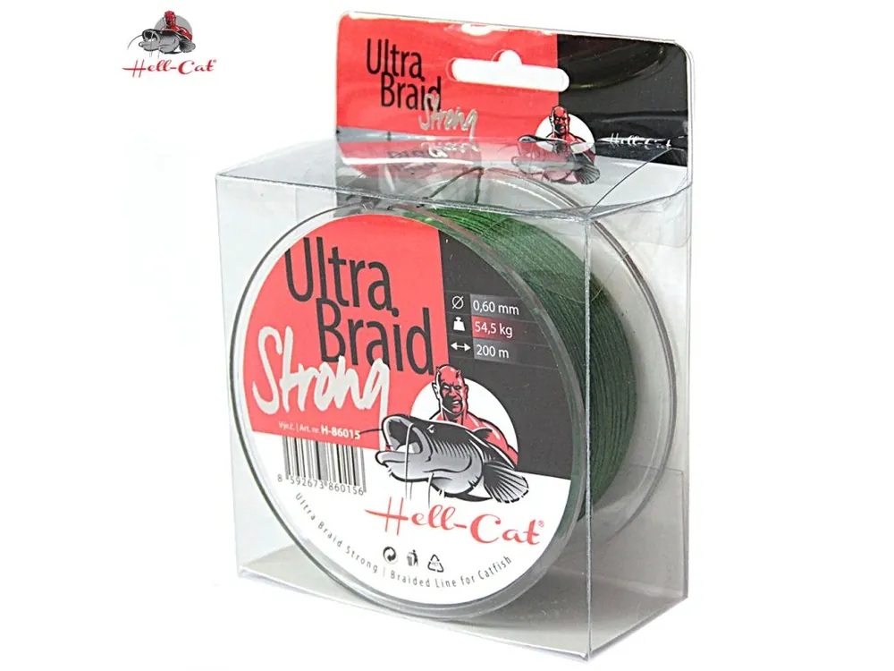 Akční Nabídka Hell Cat Spletená šňůra Ultra braid strong 0,60mm, 54,50kg, 200m