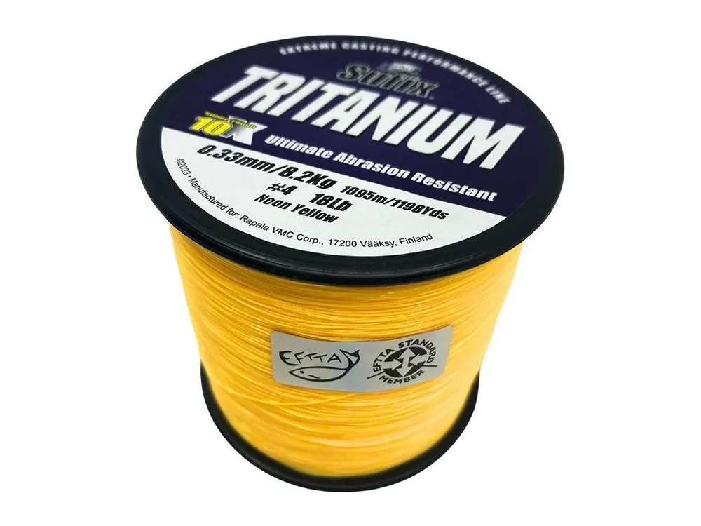 Sufix vlasec Tritanium 1095m/0,33mm/8,2kg Neon Yellow Novinka
