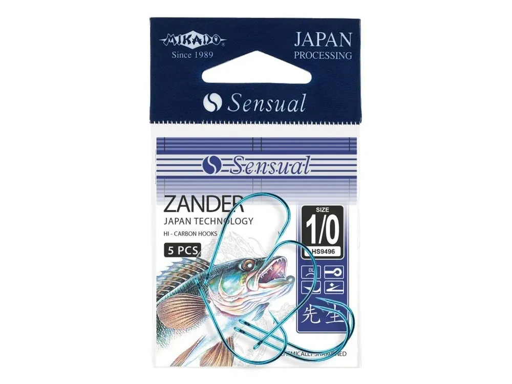 Mikado Háčky na candáty SENSUAL - ZANDER (modrá) - 5 ks Akční Cena