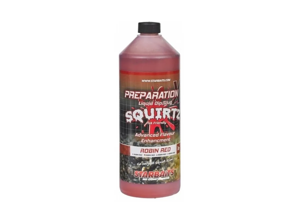 Nízká Cena StarBaits Booster PREP X SQUIRTZ ROBIN RED 1L