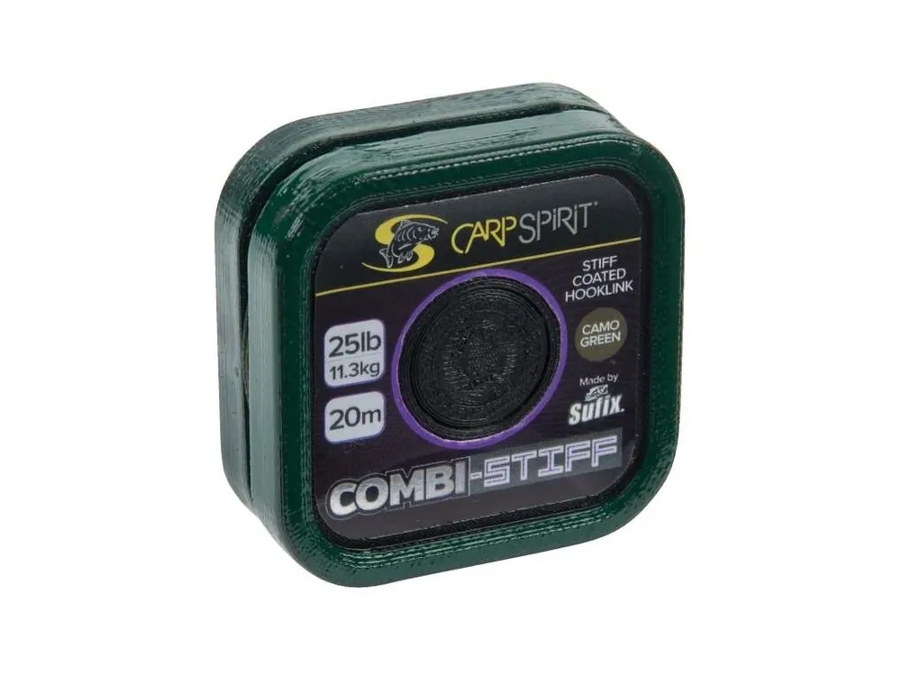 Carp Spirit Combi-Stiff Coated Braid 20 m/6,8 kg maskovací zelená Akční Cena