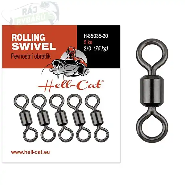 HELL-CAT - Pevnostní obratlík Power Rolling Swivel 5ks Sleva