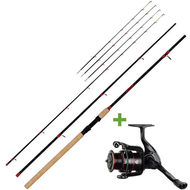 GIANTS FISHING - Feederový set Prut Fluent MK2 Feeder 3m 80g + Naviják Gaube FD 4000 Značkový