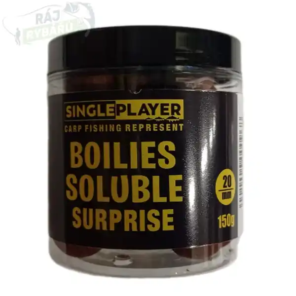 Víkendová Akce SINGLEPLAYER - Rozpustné boilies SOLUBLE 150g 20mm
