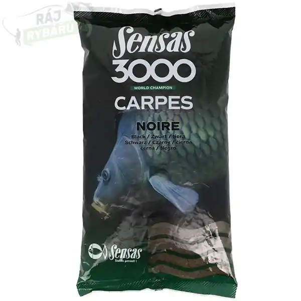 SENSAS - Krmení 3000 Carpes (Noire - Zimní Černé) 1kg Rychlé Dodání