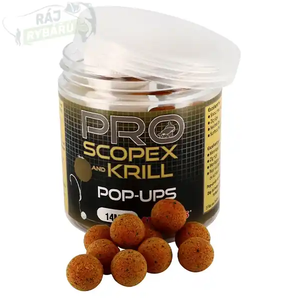 STARBAITS - Plovoucí Pop-up Boilies Pro Scopex & Krill 80g Akce