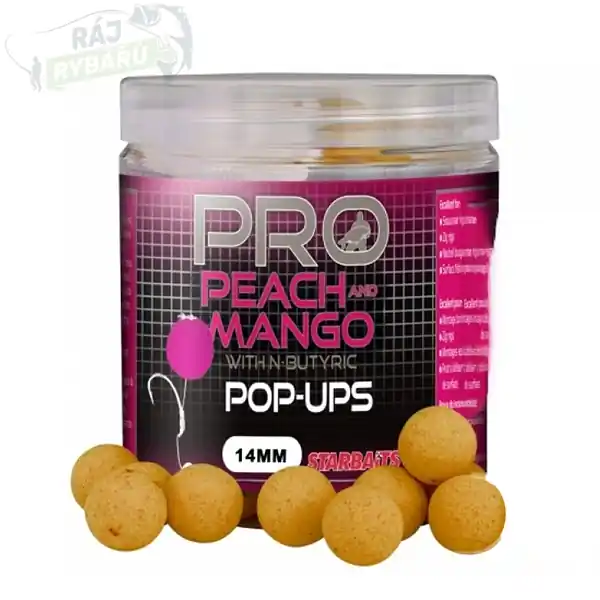 Expresní Doručení STARBAITS - Plovoucí Pop-up Boilies Pro Peach & Mango 80g