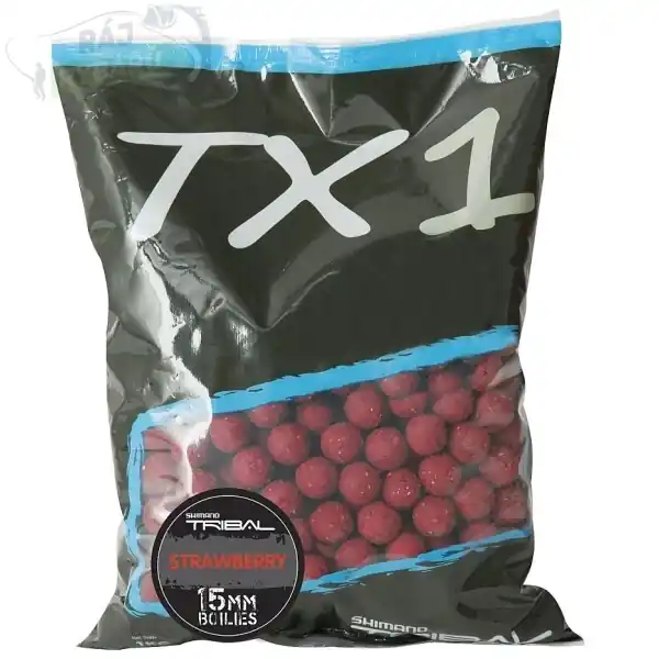 Akční Cena SHIMANO - Boilie TX1 Strawberry 15mm 1kg